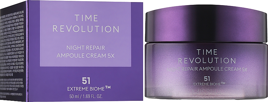 Aufhellende Anti-Aging Nachtcreme mit fermentierten Wirkstoffen - Missha Time Revolution Night Repair Ampoule Cream 5X — Bild N2