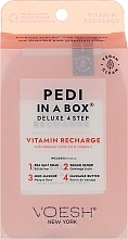 4-stufige Vitamin Recharge Fußpflege - Voesh Deluxe Pedicure Vitamin Recharge In A Box 4in1 (1. Meer Badesalz, 2. Zuckerpeeling, 3. Schlammmaske, 4. Massagebutter) (35 g) — Bild N1