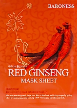 Düfte, Parfümerie und Kosmetik Tuchmaske mit Ginseng-Extrakt - Beauadd Baroness Mask Sheet Red Ginseng