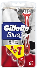 Einwegrasierer rot-weiß 5+1 St. - Gillette Blue III Red and White — Bild N3
