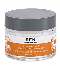Düfte, Parfümerie und Kosmetik Nachtcreme für das Gesicht gegen Pigmentflecken - REN Clean Skincare Overnight Glow Dark Spot Sleeping Cream