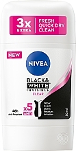 Deostick Antitranspirant - Nivea Black & White Invisible Clear Deo Stick — Bild N1