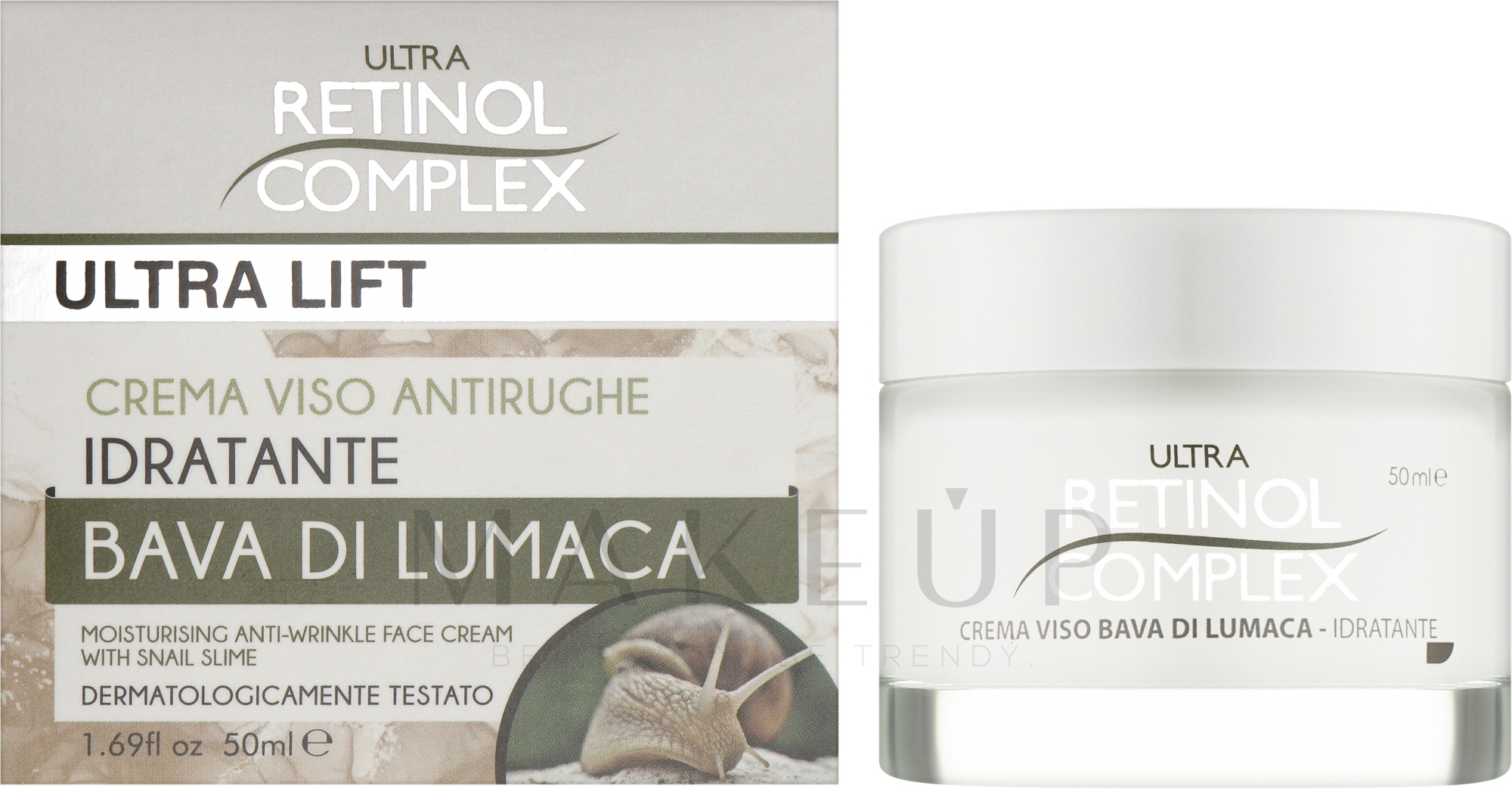 Gesichtscreme mit Schneckenschleim - Retinol Complex Ultra Lift Face Cream Snail Slime — Bild 50 ml