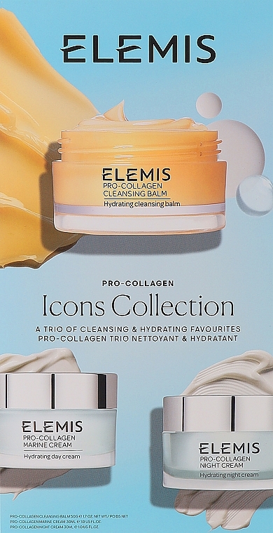 Körperpflegeset - Elemis Pro-Collagen Icons Collection (cl/balm/50g + cr/30ml + n/cr/30ml) — Bild N1