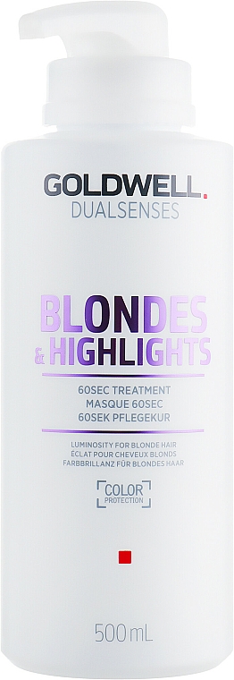 Haarmaske für blondes und gesträhntes Haar - Goldwell Dualsenses Blondes & Highlights 60sec Treatment — Bild N3