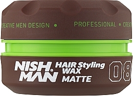 Haarstylingwachs mit Matt-Look und Fruchtduft - Nishman Hair Styling Wax 08 Matte — Bild N1