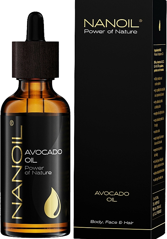 Avocadoöl für Gesicht, Körper und Haar - Nanoil Body Face and Hair Avocado Oil — Bild N1