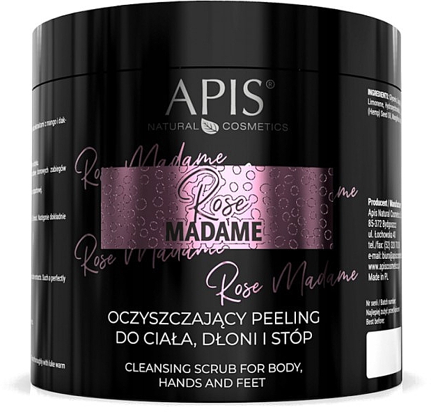 Reinigungspeeling für Körper, Füße und Hände - APIS Professional Rose Madame Cleansing Scrub For The Body, Feet & Hands — Bild N1