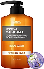 Düfte, Parfümerie und Kosmetik Feuchtigkeitsspendendes und erfrischendes Duschgel mit weißem Moschus - Kundal Honey & Macadamia Body Wash White Musk