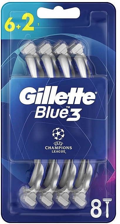 Einwegrasierer-Set 6+2 St. - Gillette Blue3 Comfort Football — Bild N1