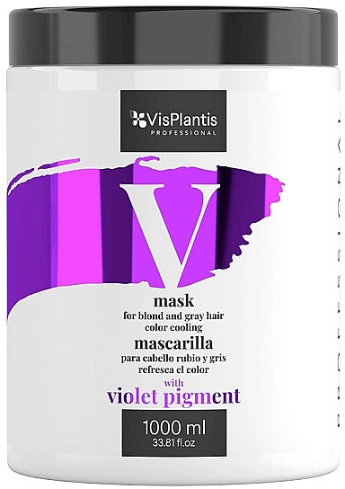 Leichte Haarmaske - Vis Plantis Mask For Blond and Gray Hair With a Cooling Color — Bild N2