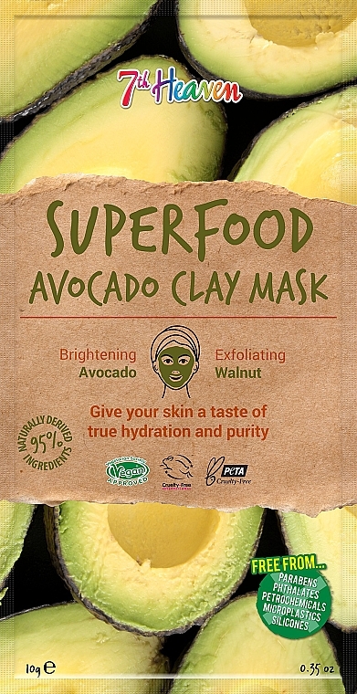 Tonmaske Avocado - 7th Heaven Superfood Avocado Clay Mask — Bild N1
