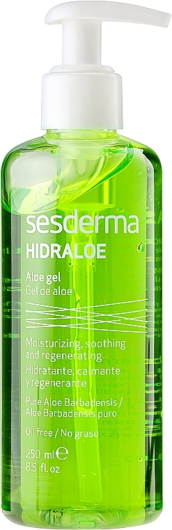 Feuchtigkeitsspendendes, beruhigendes und regenerierendes Gesichts- und Körpergel mit Aloe Vera - SesDerma Laboratories Hidraloe Aloe Gel — Bild N2