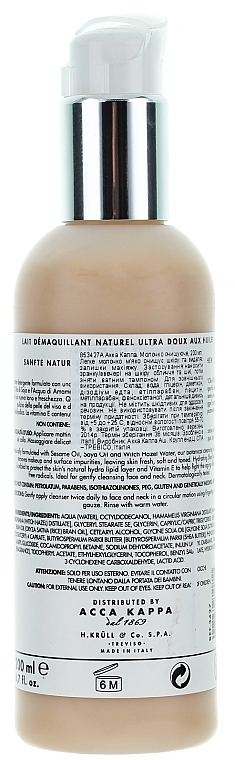 Gesichtsmilch - Acca Kappa Naturally Gentle Cleansink Milk — Bild N2