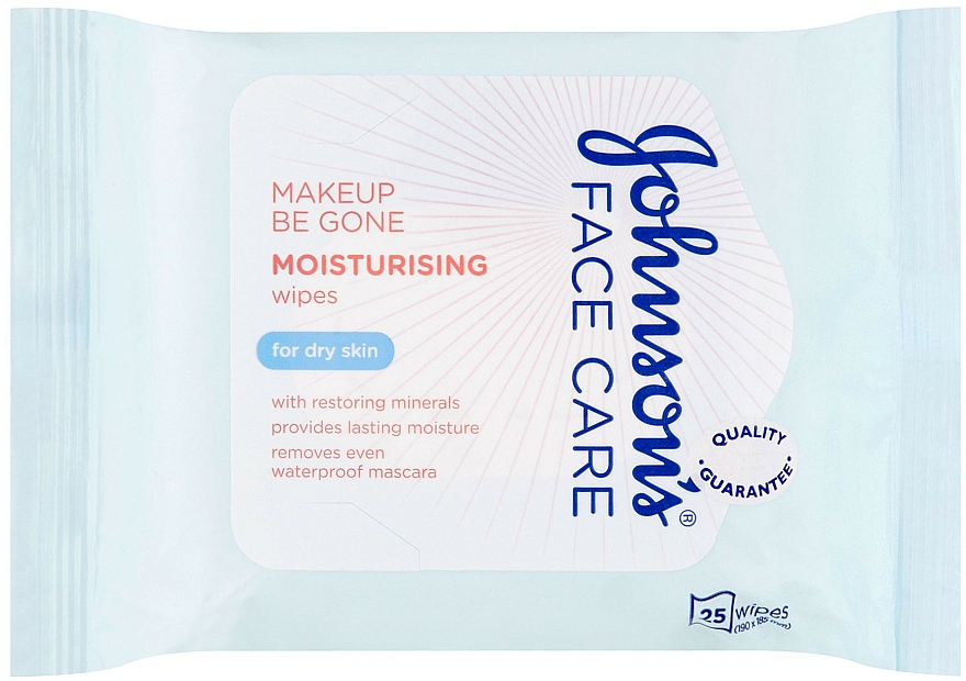 Feuchtigkeitsspendende Feuchttücher zum Abschminken für trockene Haut - Johnson’s Face Care Wipes Moisturising Dry Skin — Bild N1