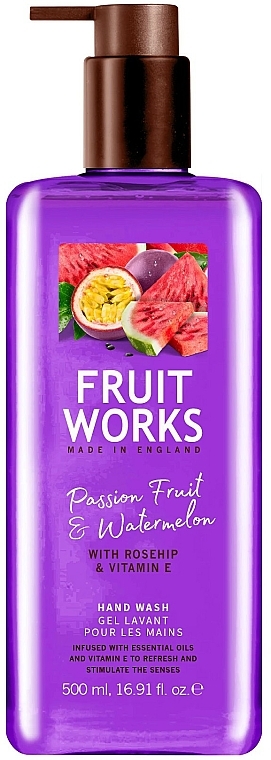 Flüssige Handseife mit Passionsfrucht und Wassermelone - Grace Cole Fruit Works Hand Wash Passion Fruit & Watermelon — Bild N1