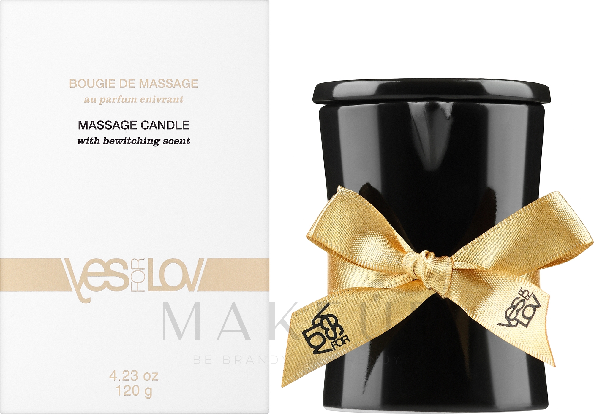 Massagekerze mit Duft nach weißem Tee, Bali Blumen und Thenaka-Holz - YESforLOV Bewitching Massage Candle — Bild 120 g