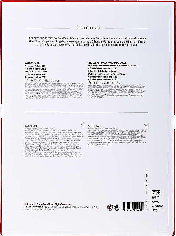 Körperpflegeset - Cellcosmet Body Definition Kit (Körpercreme 200ml + Creme gegen Cellulite 125ml) — Bild N2