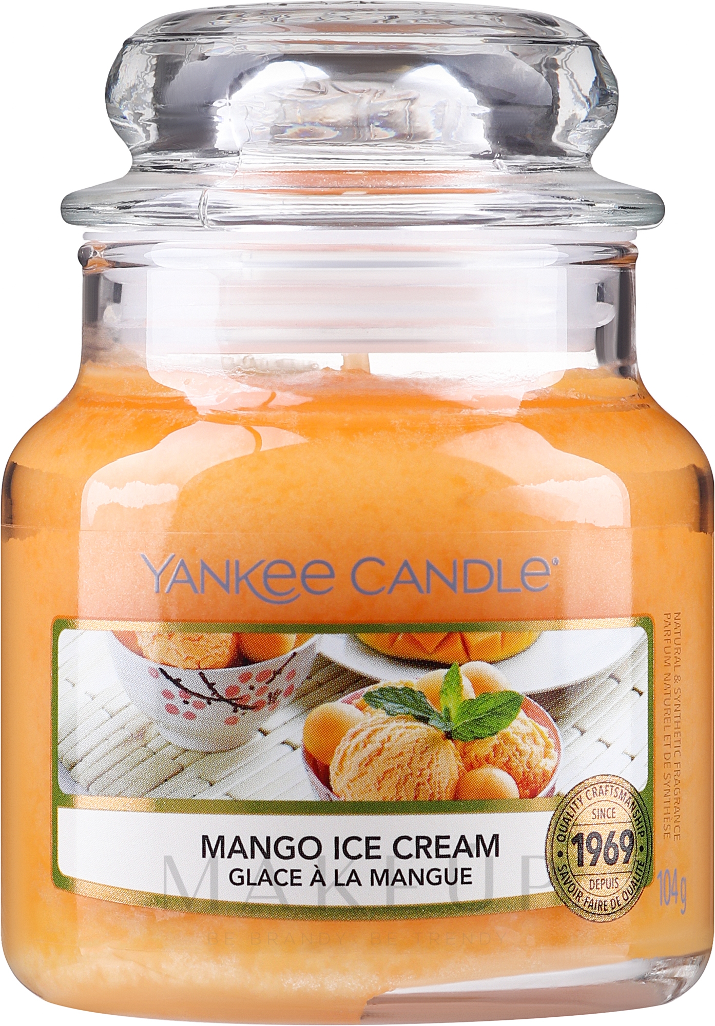 Duftkerze im Glas Mango-Eiscreme - Yankee Candle Mango Ice Cream Candle — Bild 104 g