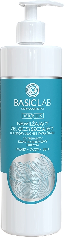 Feuchtigkeitsspendendes Reinigungsgel für trockene und empfindliche Haut - BasicLab Dermocosmetics Micellis — Bild N1
