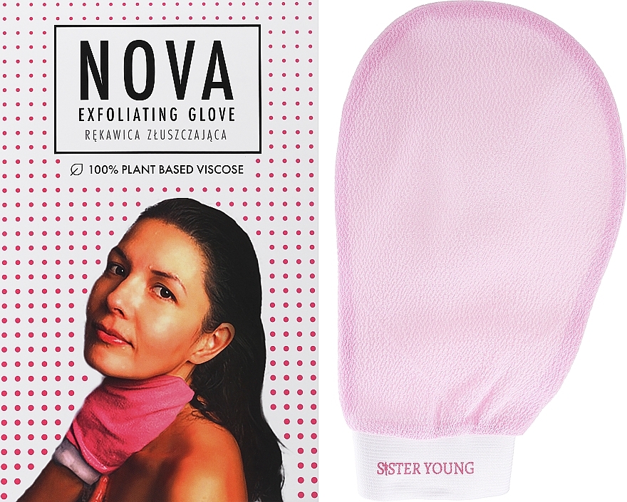 Peeling-Körperhandschuh rosa - Sister Young Exfoliating Glove Pink — Bild N2