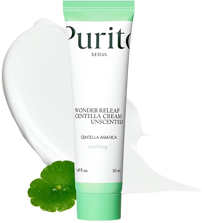 Creme für empfindliche Haut mit asiatischer Säure - Purito Centella Unscented Recovery Cream — Bild N3