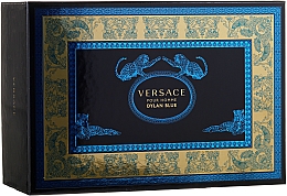 Düfte, Parfümerie und Kosmetik Versace Pour Homme Dylan Blue - Duftset (Eau de Toilette/100ml + Eau de Toilette/10ml + Kosmetiktasche)