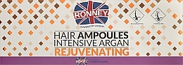 Feuchtigkeitsspende, stärkende und verjüngende Haarampullen mit Arganöl - Ronney Hair Ampoules Intensive Argan Rejuventing — Bild N1