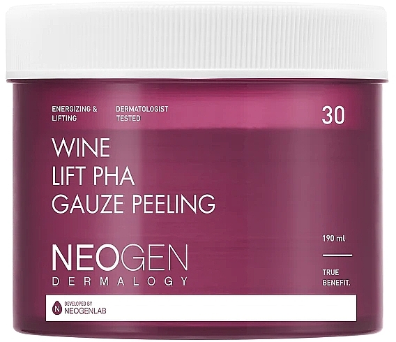 Peelingpads mit Rotweinextrakt - Neogen Dermalogy Bio-Peel Gauze Peeling Wine — Bild N1