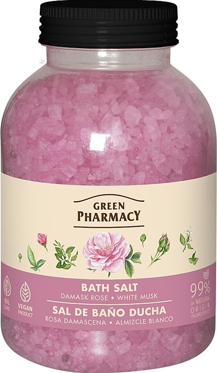 Badesalz Damaszener Rose und weißer Moschus - Green Pharmacy — Bild N1