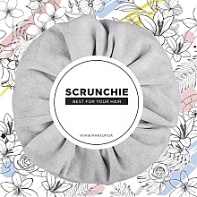 Scrunchie-Haargummi grau Suede Classic - MAKEUP Hair Accessories — Bild N1