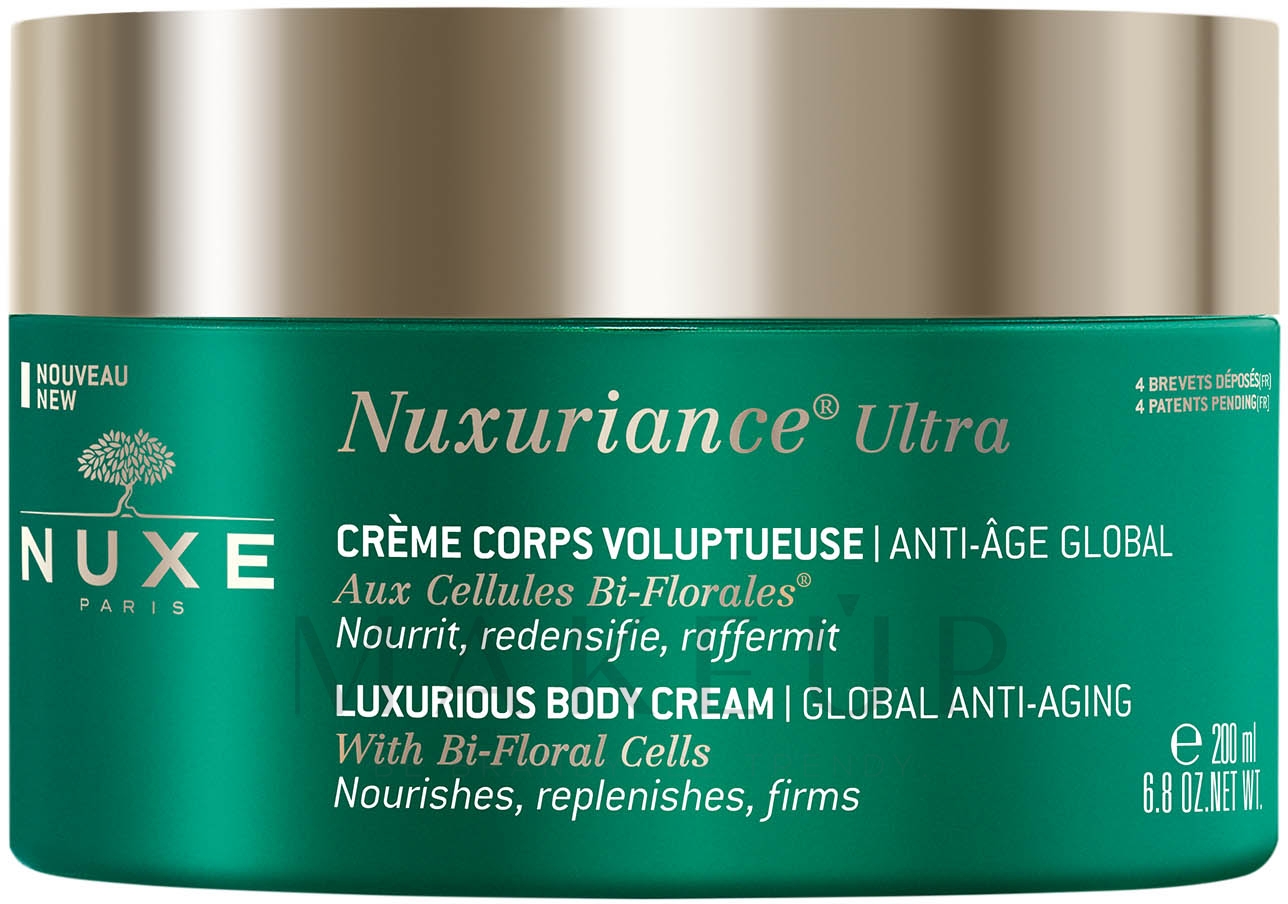 Regenerierende Anti-Aging Körpercreme für strahlende Haut - Nuxe Nuxuriance Ultra Luxurious Body Cream — Bild 200 ml