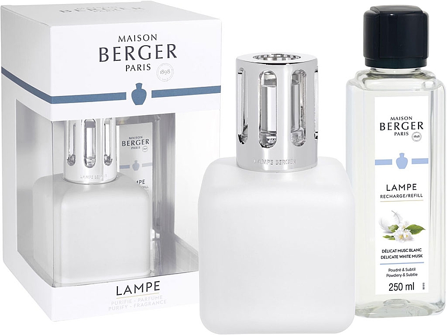 Set - Maison Berger White Lamp Delicate White Musk (aromalamp + refill/250ml) — Bild N4