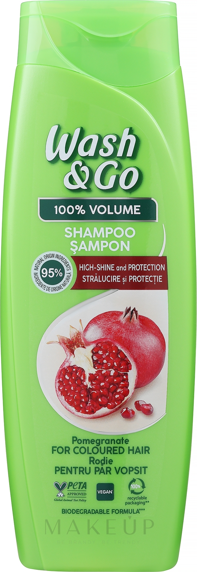Shampoo für gefärbtes Haar mit Granatapfelextrakt - Wash&Go — Bild 360 ml