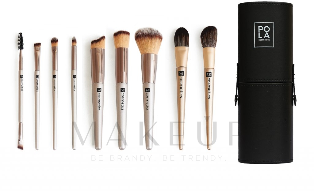 Make-up-Pinselset in Box - Pola Cosmetics Silver & Golden Line — Bild 9 St.