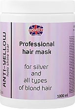 Düfte, Parfümerie und Kosmetik Maske für graues und blondes Haar - Ronney Professional Anti-Yellow Hair Mask 