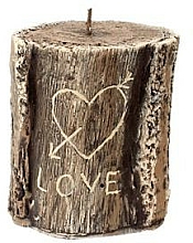 Düfte, Parfümerie und Kosmetik Dekorative Kerze Love Tree Stump - Artman Popular Candle Tree Stump Valentin Ø11.5 x H13 cm