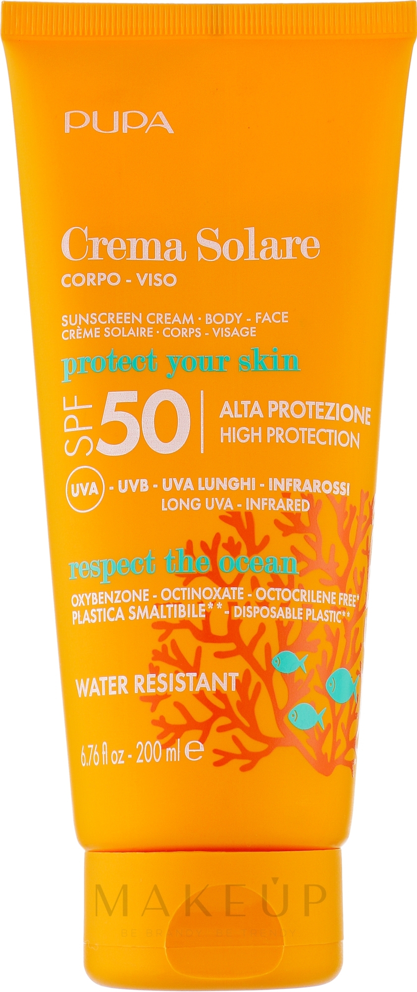 Sonnenschutzcreme SPF 50 - Pupa Sunscreen Cream — Bild 200 ml
