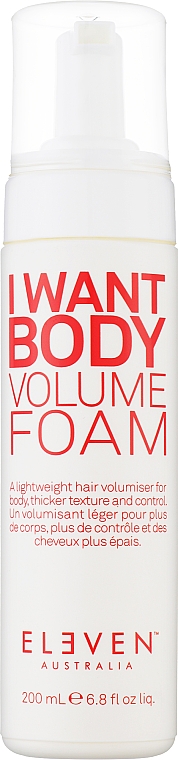 Haarstylingschaum für mehr Volumen - Eleven Australia I Want Body Volume Foam — Bild N1