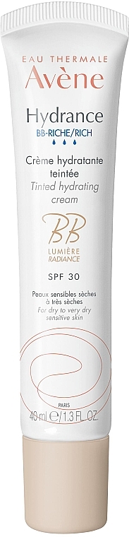 Feuchtigkeitsspendende BB Creme LSF 30 - Avene Hydrance BB-Rich Tinted Hydrating Cream SPF30 — Bild N1