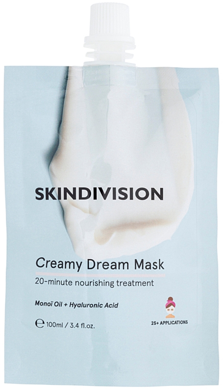 Creme-Maske für das Gesicht mit Monoi-Öl und Hyaluronsäure - SkinDivision Creamy Dream Mask — Bild N1