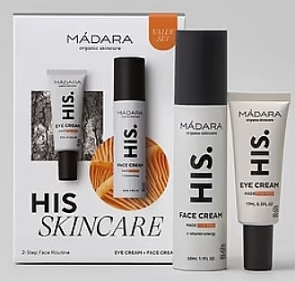 Gesichtspflegeset - Madara Cosmetics HIS Skincare 2-Step Face Routine Set (f/cr/50ml + eye/cr/17ml) — Bild N1