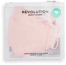Düfte, Parfümerie und Kosmetik Schutzmaske 2 St. - Makeup Revolution 2Pack Re-Useable Fashion Fabric Face Mask Pink