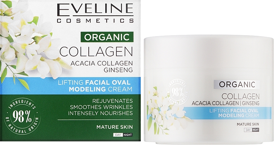 Modellierende Lifting-Creme oval - Eveline Cosmetics Organic Collagen Lifting Cream — Bild N2