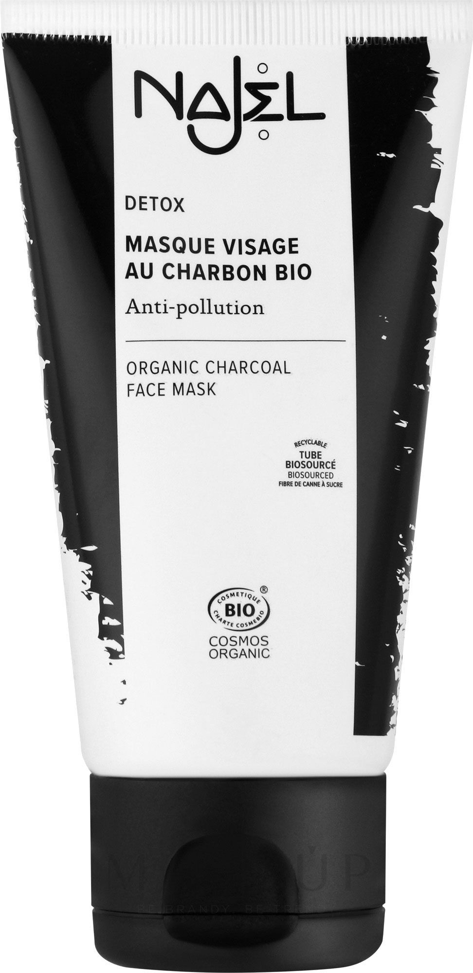Gesichtsmaske mit Aktivkohle - Najel Detox Organix Charcoal Face Mask — Bild 75 ml