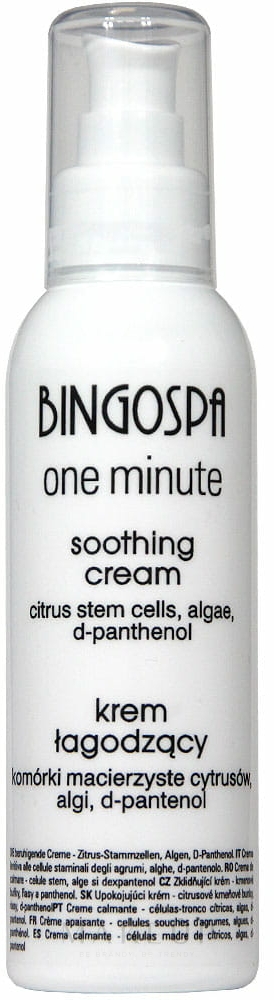 Beruhigende Gesichtscreme mit Zitrus-Stammzellen, Rapsöl und D-Panthenol - BingoSpa Soothing Cream With Stem Cells Citrus — Bild 135 g