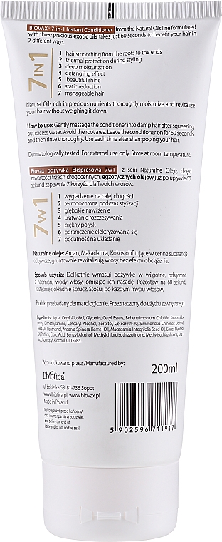7in1 Conditioner Natürliche Öle - Biovax Hair Conditioner — Bild N2