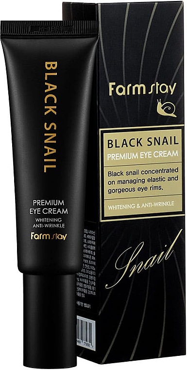 Feuchtigkeitsspendende und straffende Anti-Falten Augenkonturcreme - FarmStay Black Snail Premium Eye Cream — Bild N1