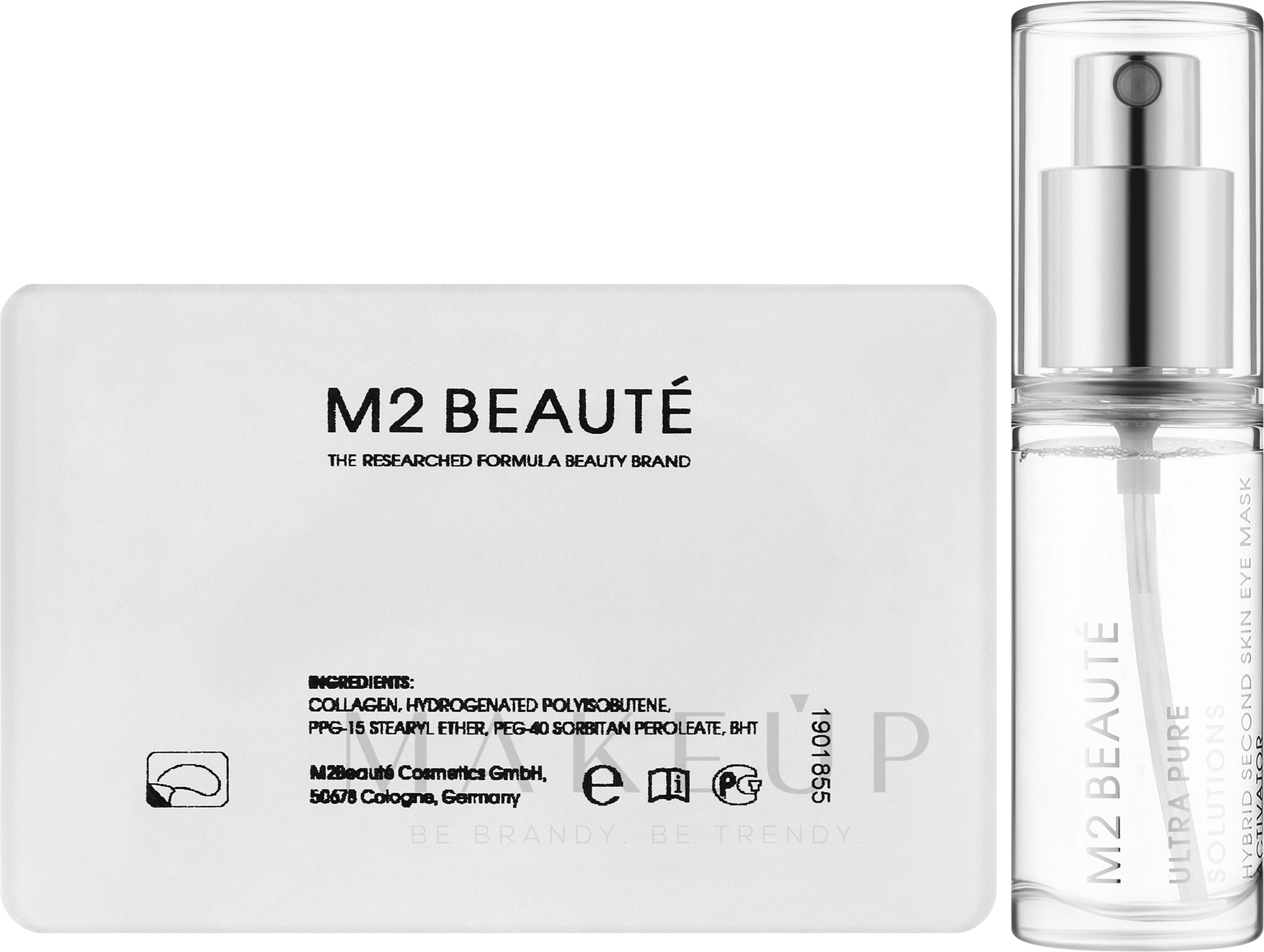 Maske für die Haut um die Augen - M2Beaute Ultra Pure Solutions Hybrid Second Skin Eye Mask Collagen — Bild 30 ml