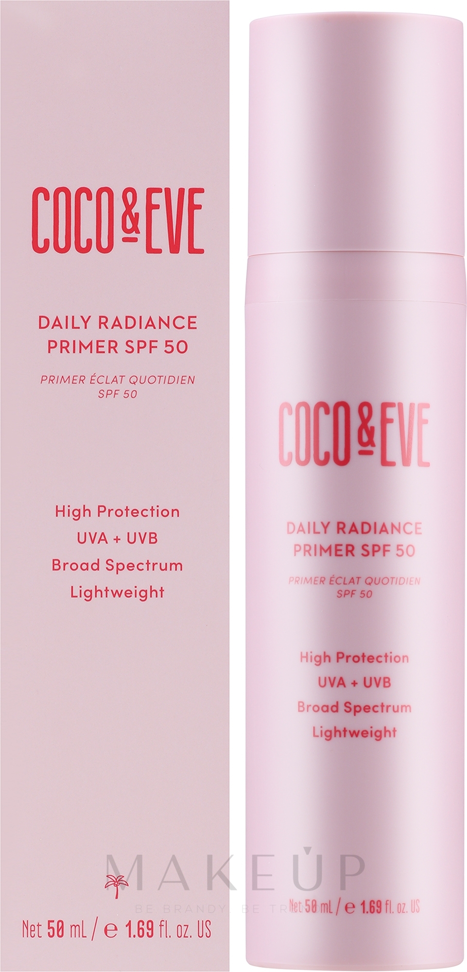 Sonnenschutzprimer für das Gesicht - Coco & Eve Daily Radiance Primer SPF 50 — Bild 58 ml